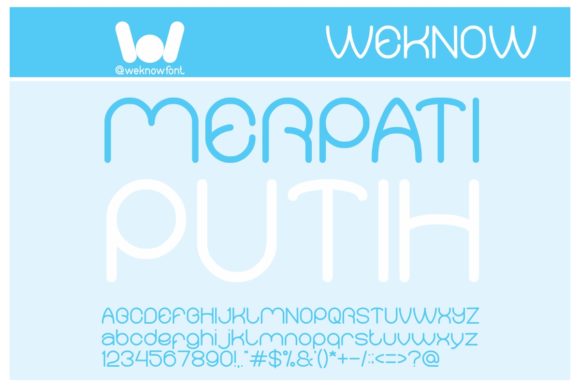 Merpati Putih: A Display Font for Casual Digital Design